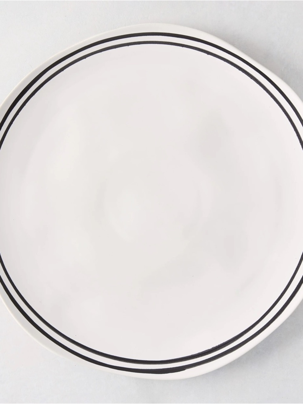 Diane Keaton + Hudson Grace Draft Black Double Stripe Stoneware Dinner Plate - 4